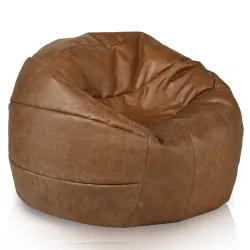 Pufa Fotel Piłka Nożna Retro - Skóra Naturalna Premium