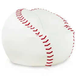 Pufa Fotel Baseball do Siedzenia Ekoskóra