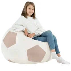 Fotel Pufa Piłka Nożna XL Dla Dzieci - Welur Soft – widok 15