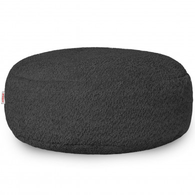 Czarny Boucle Podnóżek Puf