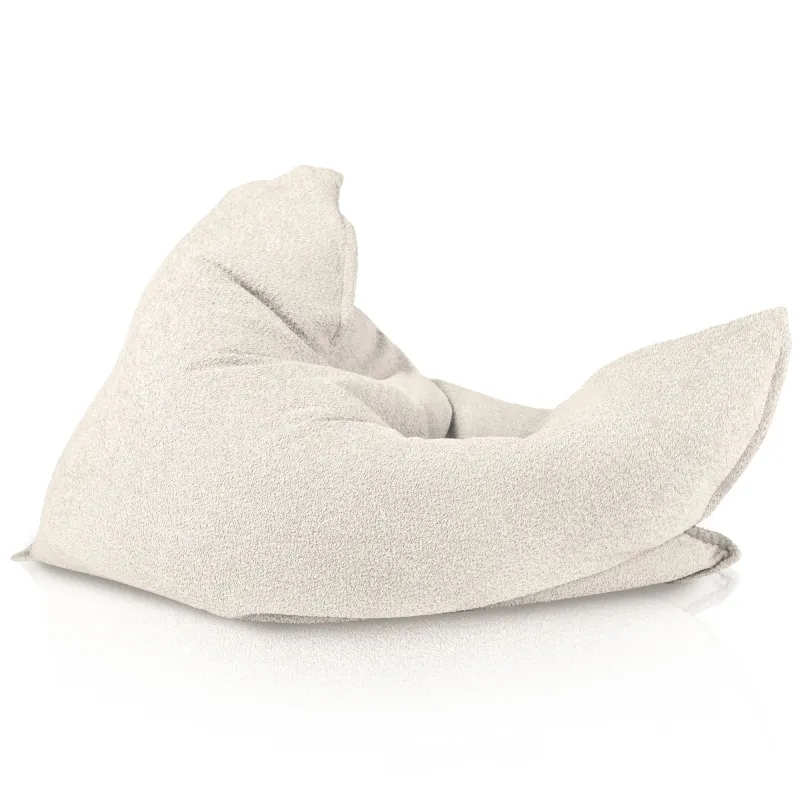 Ecru boucle poducha