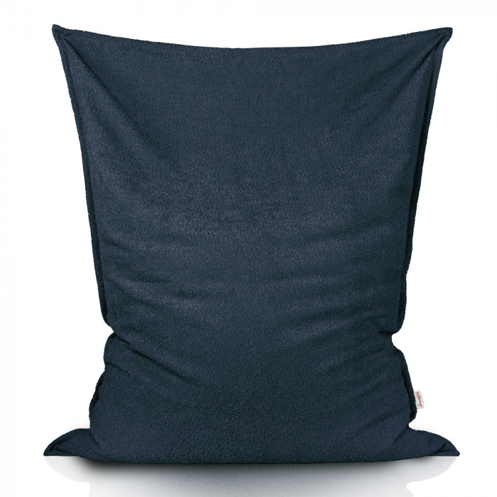 Granatowy boucle wielka poducha xxl