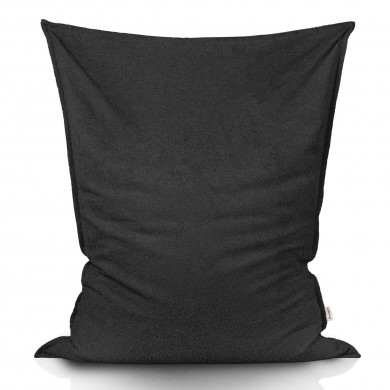 Czarny boucle wielka poducha