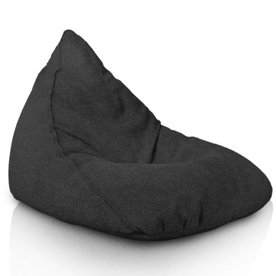 Czarny pufa sako fotel bermudy boucle