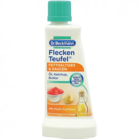 Odplamiacz precyzyjny Dr. Beckmann do tłuszczu i sosów 50ml, skuteczny środek do pielęgnacji