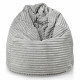 jasnoszara pufa worek sako XL stripe