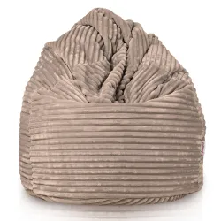 Beżowa pufa worek sako XXL stripe