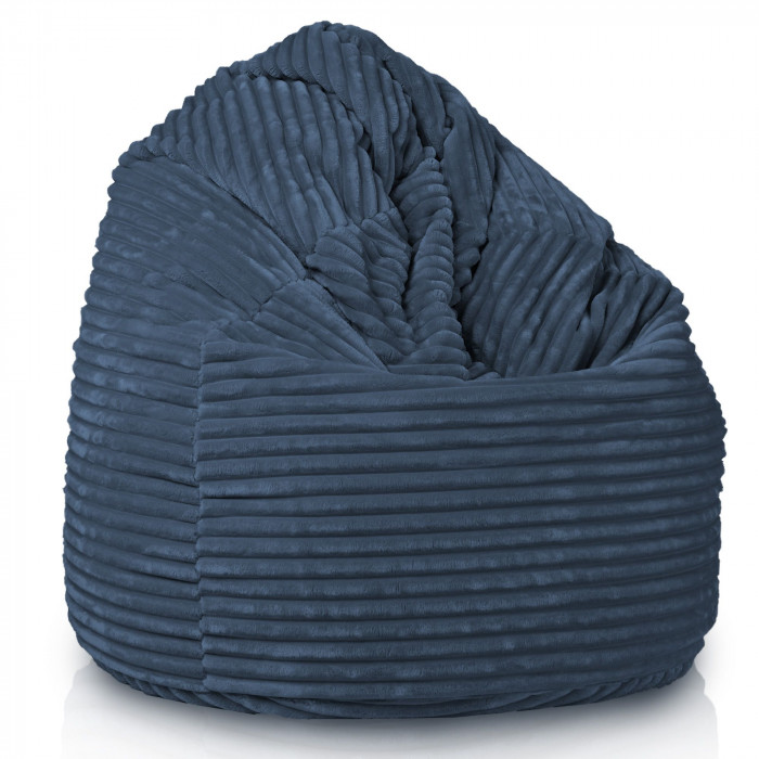 Granatowa pufa worek sako XXL stripe