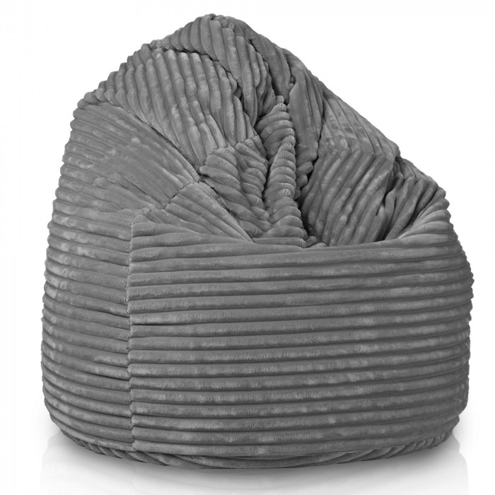 Szara pufa worek sako XXL stripe