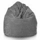 Szara pufa worek sako XXL stripe