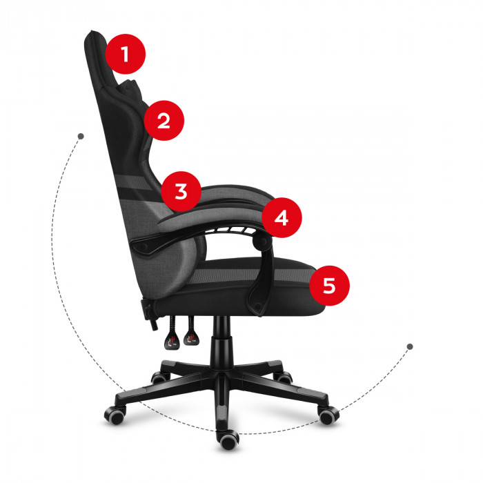 Ergonomiczny fotel gamingowy Force 4.4 Grey Mesh