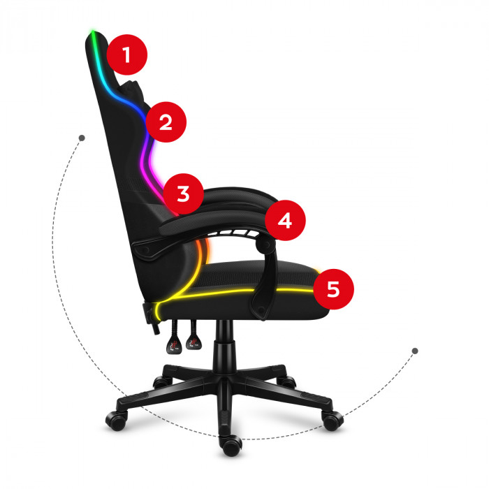 Ergonomiczny fotel gamingowy Force 4.4 RGB Black