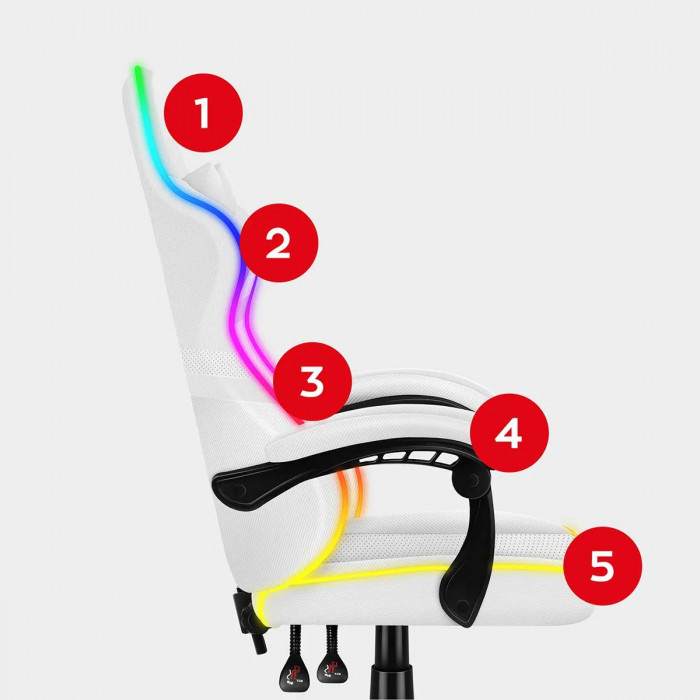 Ergonomiczny fotel gamingowy Force 4.4 RGB White