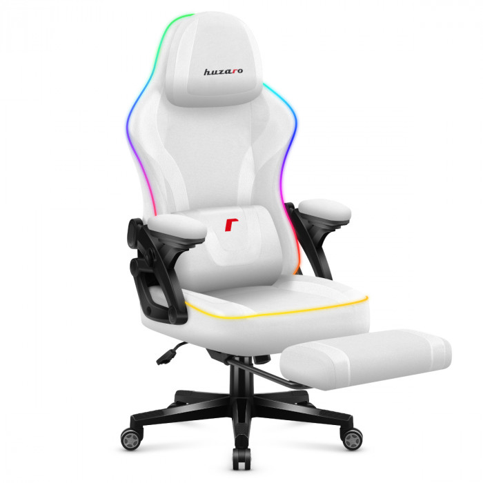 Fotel gamingowy Huzaro Force 4.6 White RGB Smart