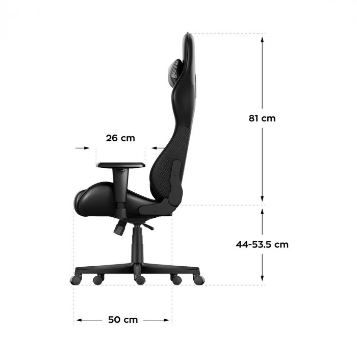 Wymiary fotela Huzaro Force 6.2 carbon