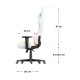 Fotel Gamingowy HUZARO FORCE 6.2 White RGB LED