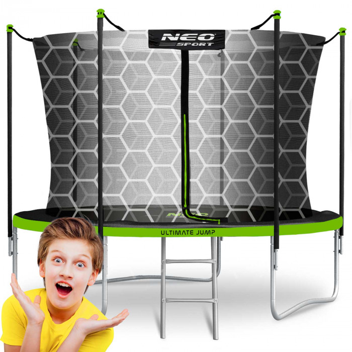 Trampolina ogrodowa 10ft/312cm z siatką wewnętrzną i drabinką Neo-Sport