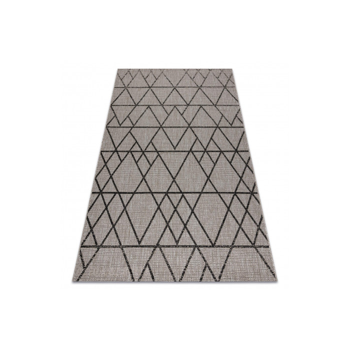 DYWAN SZNURKOWY SIZAL FLOORLUX 20508 silver / black TRÓJKĄTY