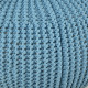 Pufa CottonKnit Sky – ręcznie dziergana pufa ze sznurka bawełnianego
