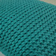 CottonKnit Deco Cushion – Turquoise – poduszka dziergana prostokątna z bawełnianego sznurka