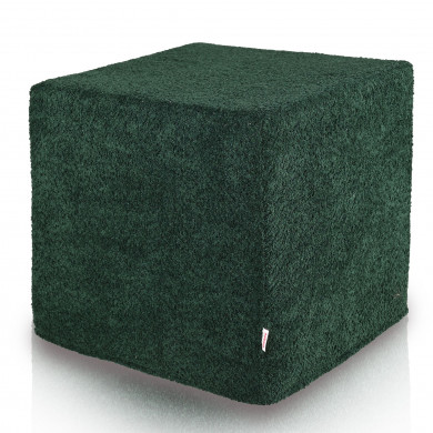 Pufa Bouclé Cube Forest Green