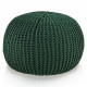 HandKnit Pouf Grande – Forest Green ręcznie dziergana pufa ze sznurka bawełnianego