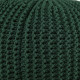 HandKnit Pouf Grande – Forest Green ręcznie dziergana pufa ze sznurka bawełnianego