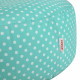 Podnóżek Pastel Dots – miękki, dzianinowy, turkusowy w groszki