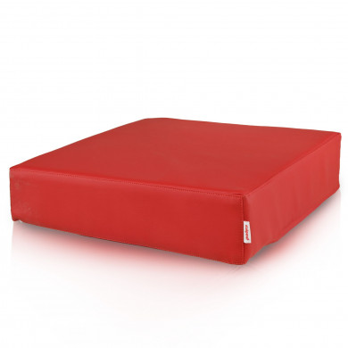 Poducha Cube Active – siedzisko z ekoskóry, kolor czerwony
