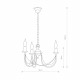 Klasyczna lampa świecznik ARES III zwis 204