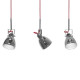 Lampa nad wyspę chrom AXE III czerwone 5445