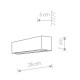 Kinkiet STRAIGHT WALL WHITE XS 26cm 6345