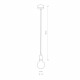 Lampa SILICONE BLACK 90cm czarny kabel 6404 6404