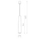 Zwis nad stolik blat EYE BLACK L zwis 120cm 6841