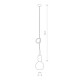 Retro zwis miedź CABLE BLACK / COPPER 160cm 9747