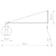 Kinkiet na ramieniu CRANE szer 93cm 9374