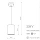 Lampa betonowa wisząca SHY 9391
