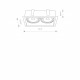 Lampa wpuszczana dwupunktowa MOD WHITE II 9412