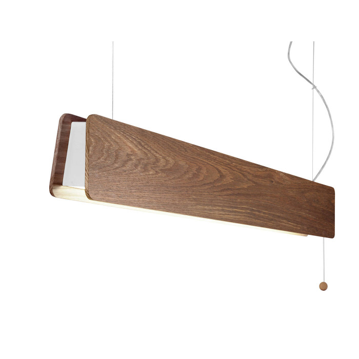 Lampa wisząca drewniana OSLO LED palony dąb dł. 98cm 3000K | brązowy 7522