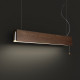 Lampa wisząca drewniana OSLO LED palony dąb dł. 98cm 3000K | brązowy 7522