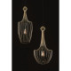 Lampa wisząca druciana zwis LUKSOR S czarny śr. 37cm 8851