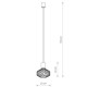 Lampa wisząca z drutu PICO I śr. 20cm 8862