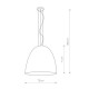 Lampa wisząca tuba nad stół EGG XL biały/złoty śr. 75cm 9025
