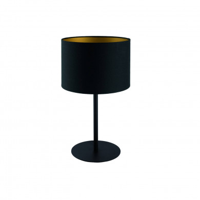 Lampa stołowa nowoczesna z abażurem ALICE czarny/złoty 9091
