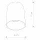 Spot sufitowy designerski tuba EYE TONE GU10 śr. 8,9cm | czarny srebrny 8932