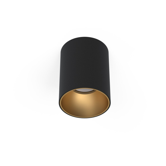 Spot sufitowy designerski tuba EYE TONE czarny/złoty śr. 8,9cm 8931