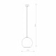 Lampa wisząca zwis kula POLARIS I chrom śr. 25cm 9056
