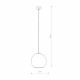 Lampa wisząca zwis kula POLARIS I miedziany śr. 25cm 9058