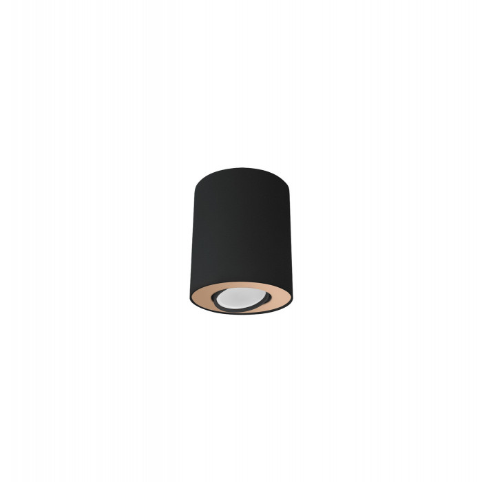 Spot sufitowy tuba SET czarny/złoty śr. 10cm 8901