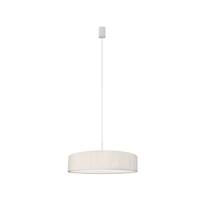 Lampa wisząca z abażurem TURDA III biały/srebrny śr. 50cm 8945